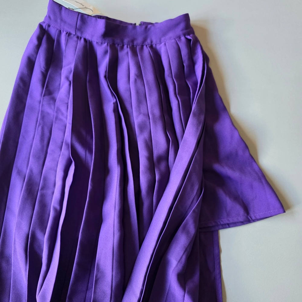The Drop Heliotrope Pleated Skirt Women's XXS Purple NWT slit skort dramatic - Picture 8 of 8